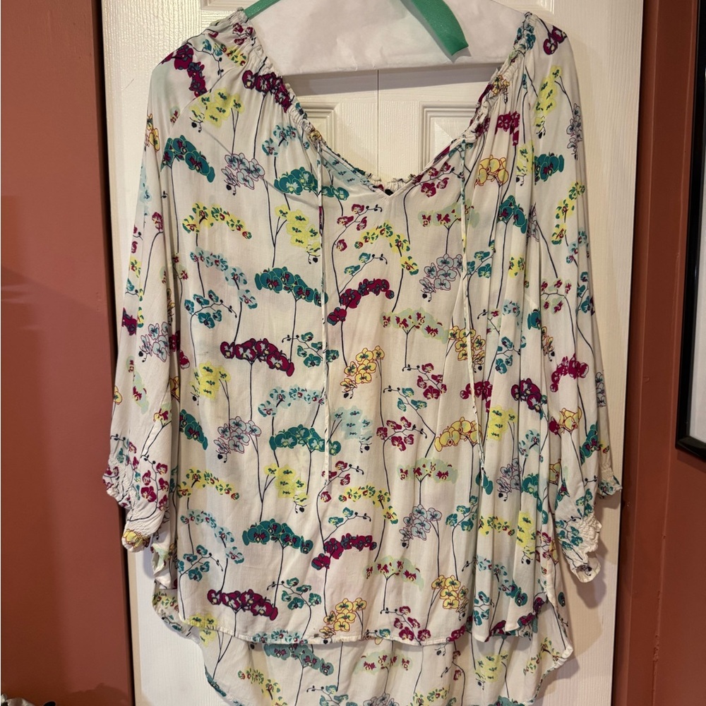 Talbots Multicolor Floral Blouse